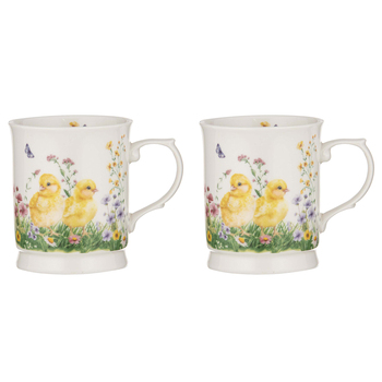 2PK Ashdene New Bone China 400ml Sweet Meadows Chick Mug