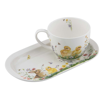 2pc Ashdene New Bone China Sweet Meadows Mug & Plate Set