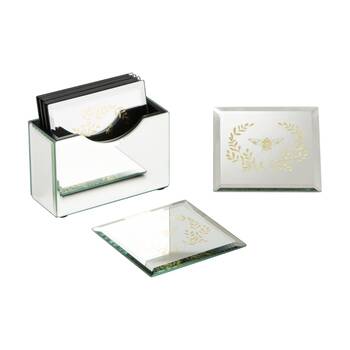 6pc Ashdene Elegant Bee Mirrored Cup/Mug Table Coasters
