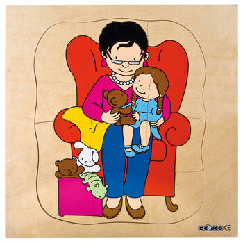 Educo Multilayer Puzzle Grow Up Grandmother Wooden Kids/Children - 3y+