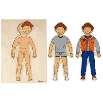 21pc Educo Getting Dressed Puzzle Boy Dressing Education Kids/Children - 3y+