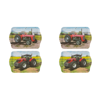 2x 2pc Ashdene Tractors Then/Now Ford Serving Platter Scatter Tray