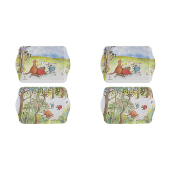 2x 2pc Ashdene Barney Gumnut Bushland Serving Platter Scatter Tray