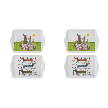 2x 2pc Ashdene Canine Capers Serving Platter Scatter Tray