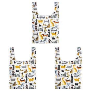 3PK Ashdene Canine Capers Puppers RPET Reusable Shopping Bag