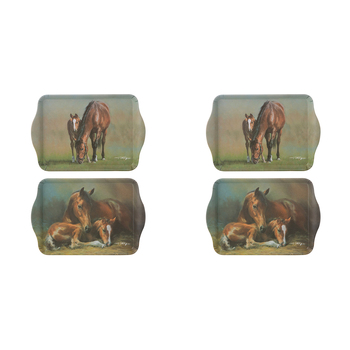 2x 2pc Ashdene Mares & Foals Stable/Bay Serving Platter Scatter Tray
