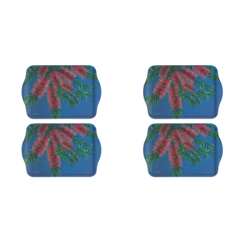 2x 2pc Ashdene Native Flora Bottle Brush Serving Platter Scatter Tray