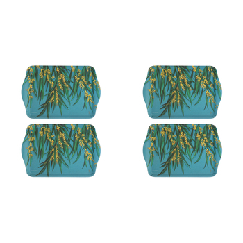 2x 2pc Ashdene Native Flora Wattle Serving Platter Scatter Tray
