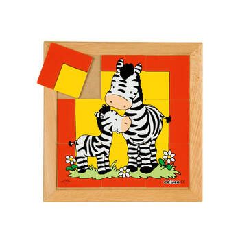 6pc Educo Mother and Child Zebra Puzzle Educational Toy Kids/Children - 3y+