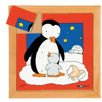 6pc Educo Mother and Child - Penguin Puzzles Educational Toy Kids/Children 3y+