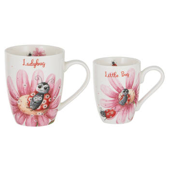 2pc Ashdene Mini Me Lady Beverage Bug/Little Bug Mug Gift Set