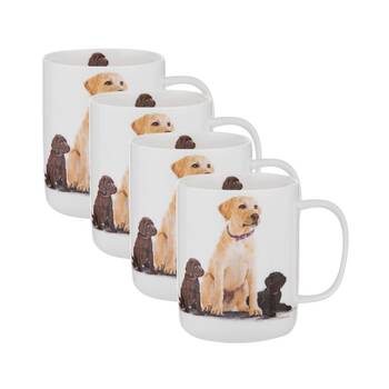 4PK Ashdene Puppy Love Labrador Drinking Coffee/Tea Mug 11.5x8cm 
