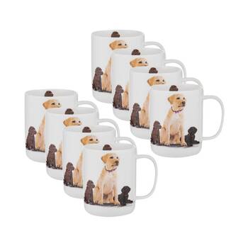 8PK Ashdene Puppy Love Labrador Drinking Coffee/Tea Mug 11.5x8cm 
