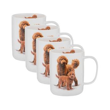 4PK Ashdene Puppy Love Groodle Drinking Coffee/Tea Mug 11.5x8cm 