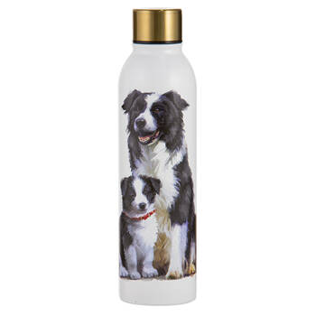 Ashdene Puppy Love Border Collie Water Drink Bottle 24.5cm