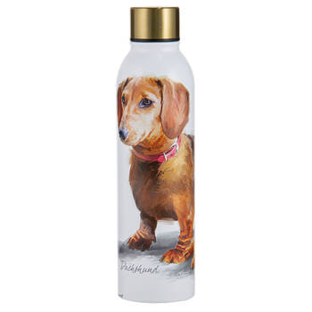 Ashdene Puppy Love Dachshund Water Drink Bottle 24.5cm