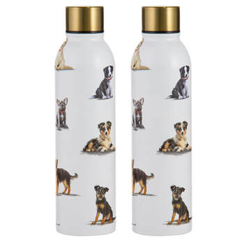 2PK Ashdene Puppy Love Puppies Water Drink Bottle 24.5cm