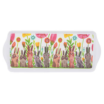 Ashdene Playful Bunnies Blooms Sandwich Dish Tray Serveware 38x16.5cm