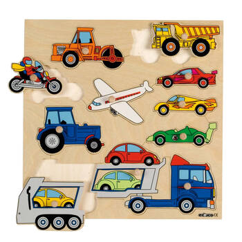 Educo Inlay Board Puzzles Vehicle Motor Skills Educational Toy Kids - 3y+