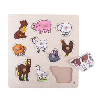 Educo Inlay Board Puzzle Farm Motor Skills Educational Toy Kids/Children - 3y+