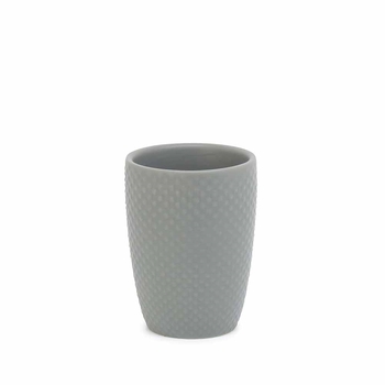 Salt & Pepper Emboss Tumbler/Toothbrush Holder 8x11cm Cloud Ceramic