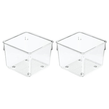 2PK iDesign Linus 10x7.5cm Drawer Organiser Storage - Clear