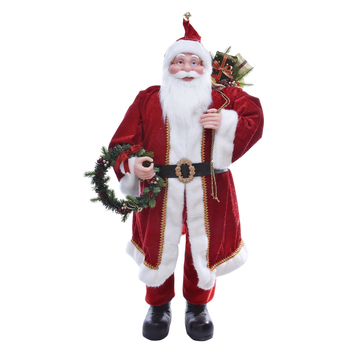 Gibson Gifts Red Santa Standing 120cm Home/Living Room Decor