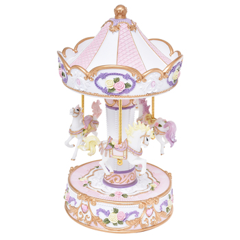 Gibson Gifts Classic Musical Carousel Large Home Ornament Decor 22x12cm