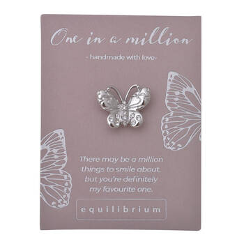 Gibson Gifts Equilibrium Silver Pin/Brooch - One in a Million
