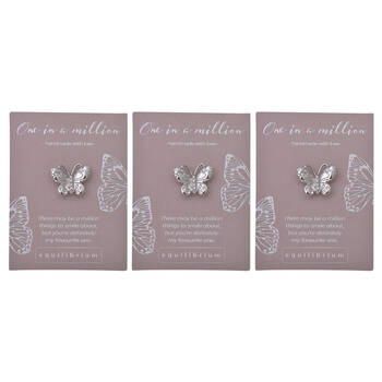 3PK Gibson Gifts Equilibrium Silver Pin/Brooch - One in a Million