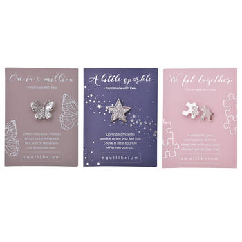 3pc Gibson Gifts One in a Mil/A Little Sparkle/We Fit Together Pins Combo