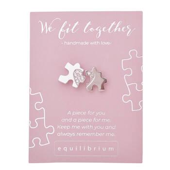 Gibson Gifts Equilibrium Silver Pin/Brooch - We Fit Together