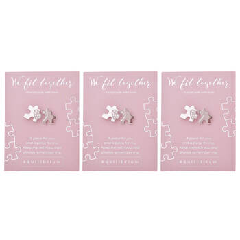 3PK Gibson Gifts Equilibrium Silver Pin/Brooch - We Fit Together
