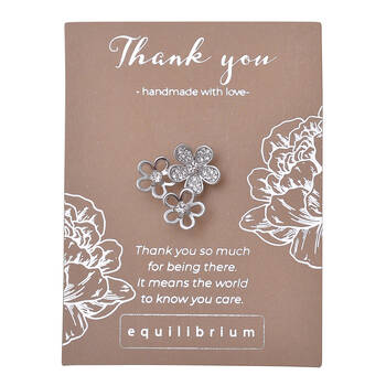 Gibson Gifts Equilibrium Silver Pin/Brooch - Thank You