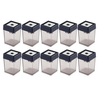 10PK Dahle Single Hole Pencil Sharpener - Black/Clear