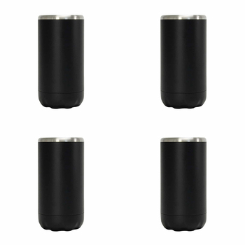 4PK Annabel Trends 14.5cm Stainless Steel Can Cooler Skinny - Navy