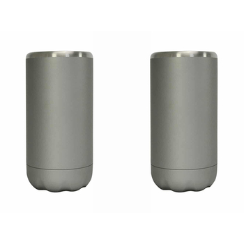 2PK Annabel Trends 14.5cm Stainless Steel Can Cooler Skinny - Titanium