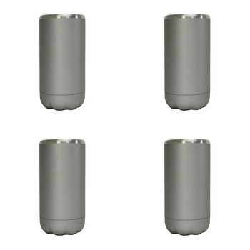 4PK Annabel Trends 14.5cm Stainless Steel Can Cooler Skinny - Titanium