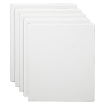 5PK Marbig Clearview 4 D-Ring Insert Binder A4 File Organiser 25mm - White