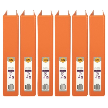 6PK Marbig PP Clearview 2 D-Ring 38mm A4 Insert Binder File Organiser - Orange