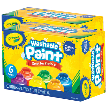 2 x 6pc Crayola Washable Paint 3+