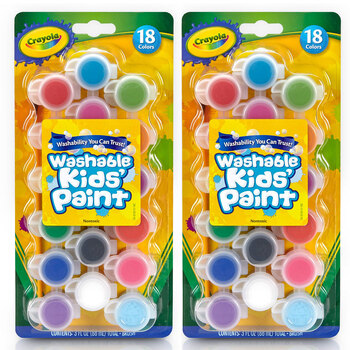 2PK Crayola Washable Kids Paints w/Brush
