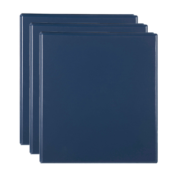 3PK Marbig Clearview 4 D-Ring Insert Binder A4 File Organiser 38mm - Blue