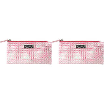 2PK Wicked Sista Ella Star Small Flat Purse Red 20x10cm - Pink