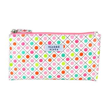 Wicked Sista Bright Spot Small Flat Purse Waterproof Polka Dot - Multi