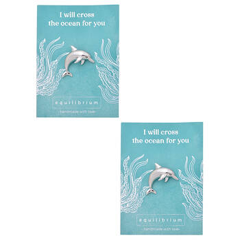 2PK Gibson Gifts Equilibrium Silver Aust Fauna Pin Brooch Dolphin Jewellery