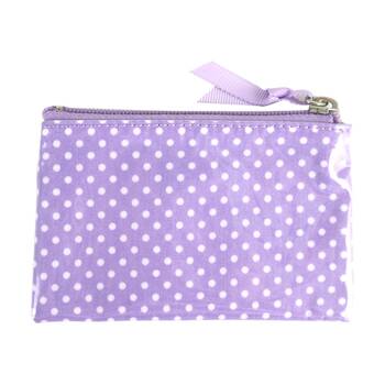 Wicked Sista Polka Coin Purse Waterproof Wristlet Zipper - Purple