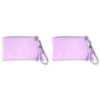 2PK Wicked Sista Premium Violet Large Coin Purse w/ Tassel - Purple