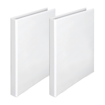 2PK Marbig PP Clearview 4 D-Ring 19mm A4 Insert Binder File Organiser - White