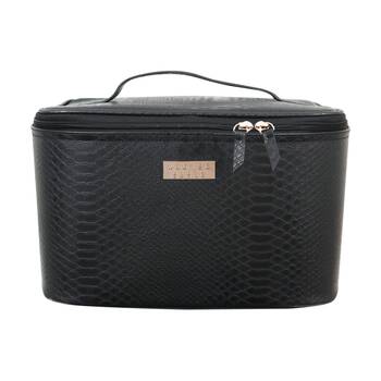 Wicked Sista Moc Croc Beauty Case Cosmetic Bag Large - Black